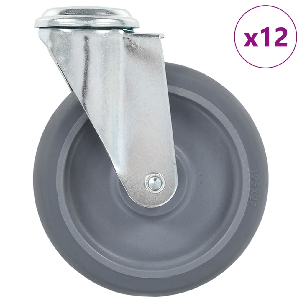 12 st Zwenkwielen met boutgaten 125 mm is nu te koop bij PeponiXL, paradijselijk wonen!