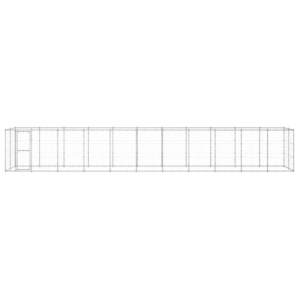 Hondenkennel 26,62 m² gegalvaniseerd staal is nu te koop bij PeponiXL, paradijselijk wonen!