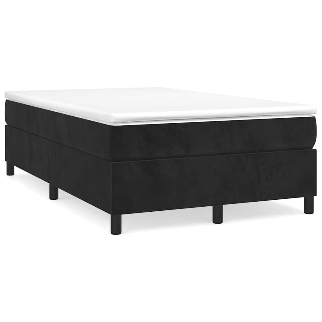 Boxspring met matras fluweel zwart 120x190 cm is nu te koop bij PeponiXL, paradijselijk wonen!