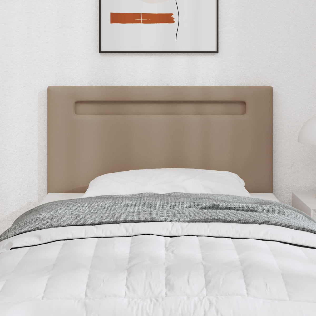 LED Hoofdbord Cappuccino 100 cm Nep Leer is nu te koop bij PeponiXL, paradijselijk wonen!