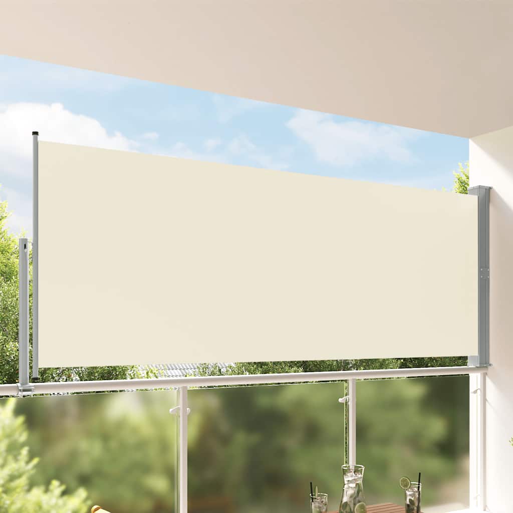 Tuinscherm uittrekbaar 140x300 cm crèmekleurig is nu te koop bij PeponiXL, paradijselijk wonen!