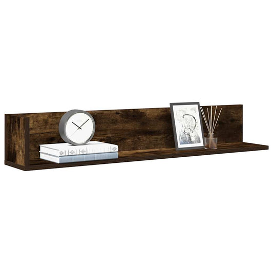 Wandschappen 2 st 100x16,5x16,5 cm bewerkt hout gerookt eiken is nu te koop bij PeponiXL, paradijselijk wonen!