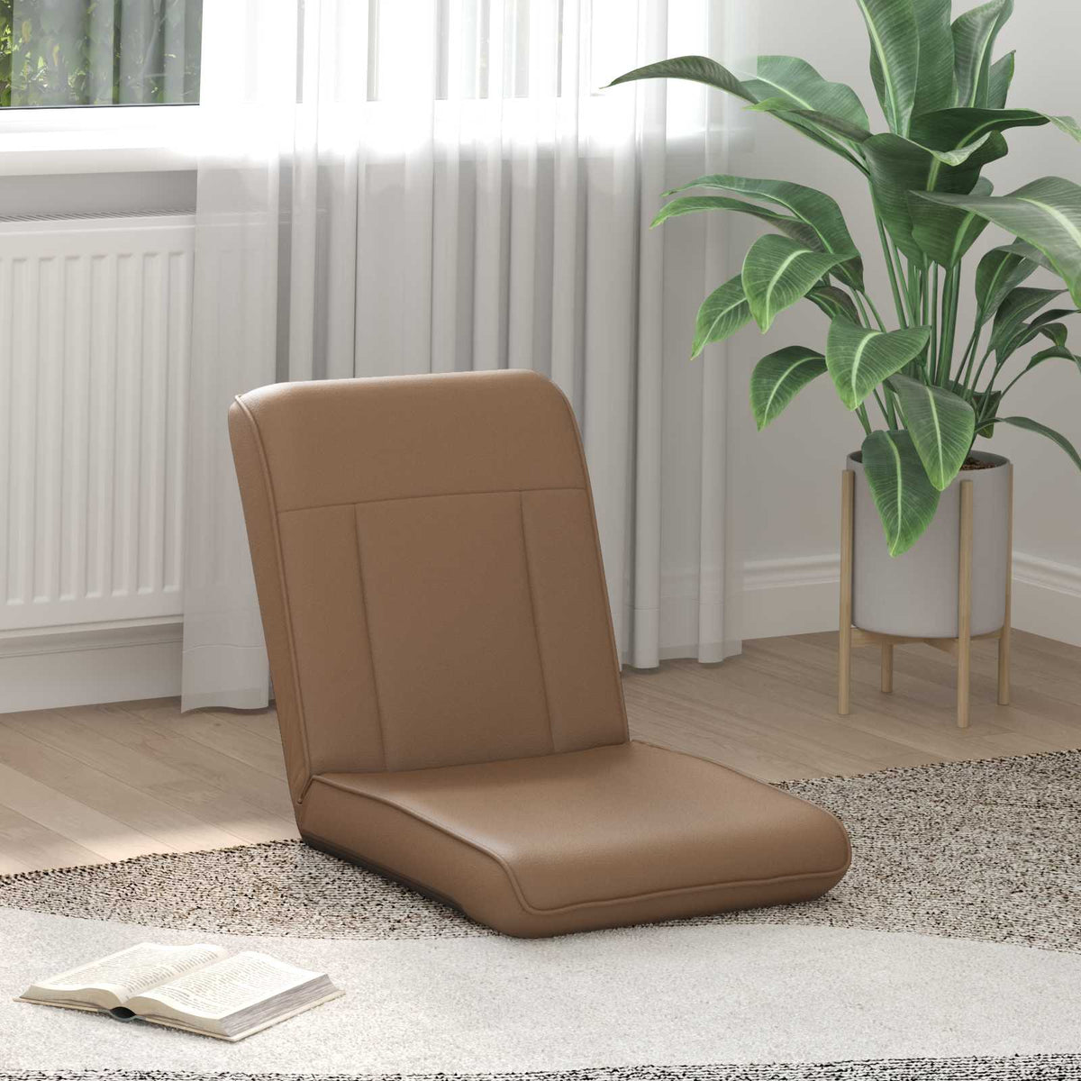 Vloerstoel Cappuccino 50 x 73 x 60 cm Nep Leer is nu te koop bij PeponiXL, paradijselijk wonen!