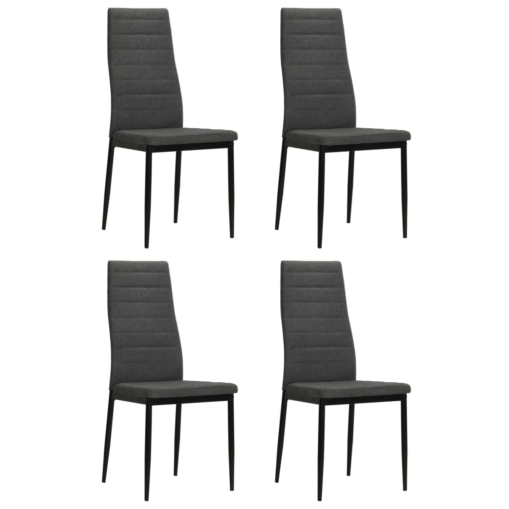 Eetkamerstoelen 4 st stof donkergrijs is nu te koop bij PeponiXL, paradijselijk wonen!