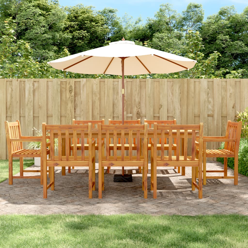 Tuinstoelen 8 st 56x55,5x90 cm massief acaciahout is nu te koop bij PeponiXL, paradijselijk wonen!