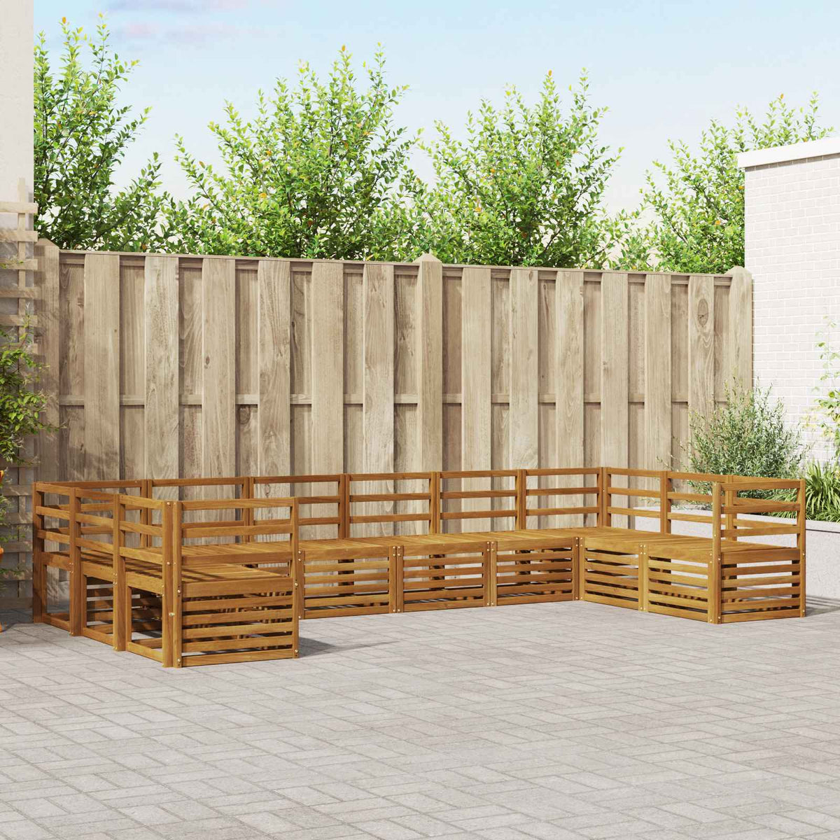 Hoekbank Set 10 pcs Naturel is nu te koop bij PeponiXL, paradijselijk wonen!