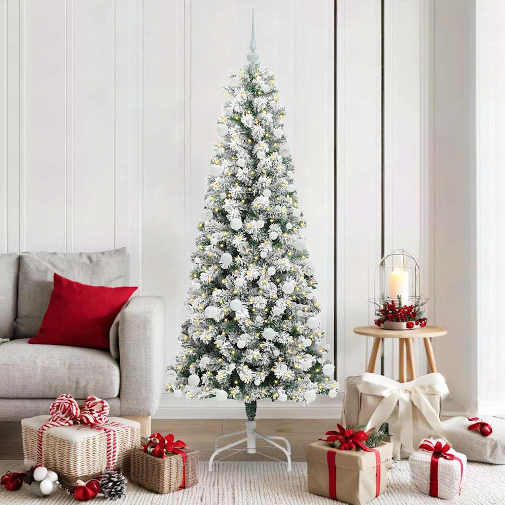 Kunstmatige Inklapbare Kerstboom Groen en Wit 180 cm is nu te koop bij PeponiXL, paradijselijk wonen!