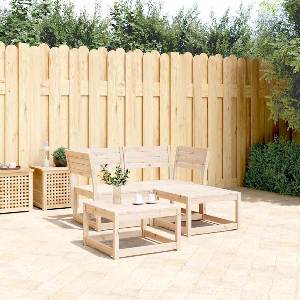 3-delige Loungeset massief grenenhout is nu te koop bij PeponiXL, paradijselijk wonen!