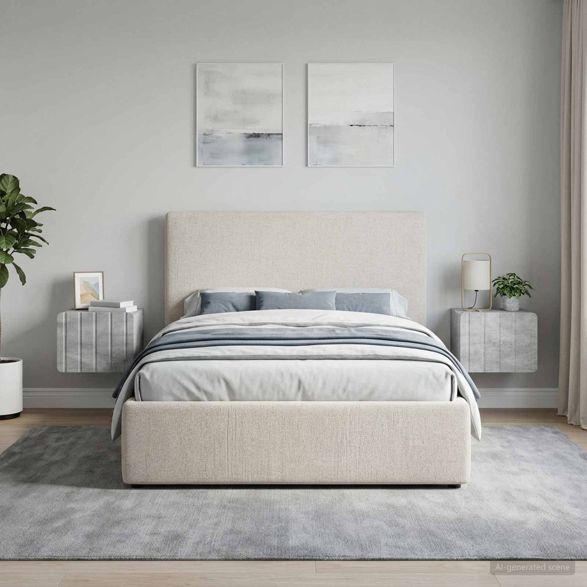 Wandbeugel Bedkast met lade 2 pcs Betongrijs 33 x 34,5 x 24 cm is nu te koop bij PeponiXL, paradijselijk wonen!