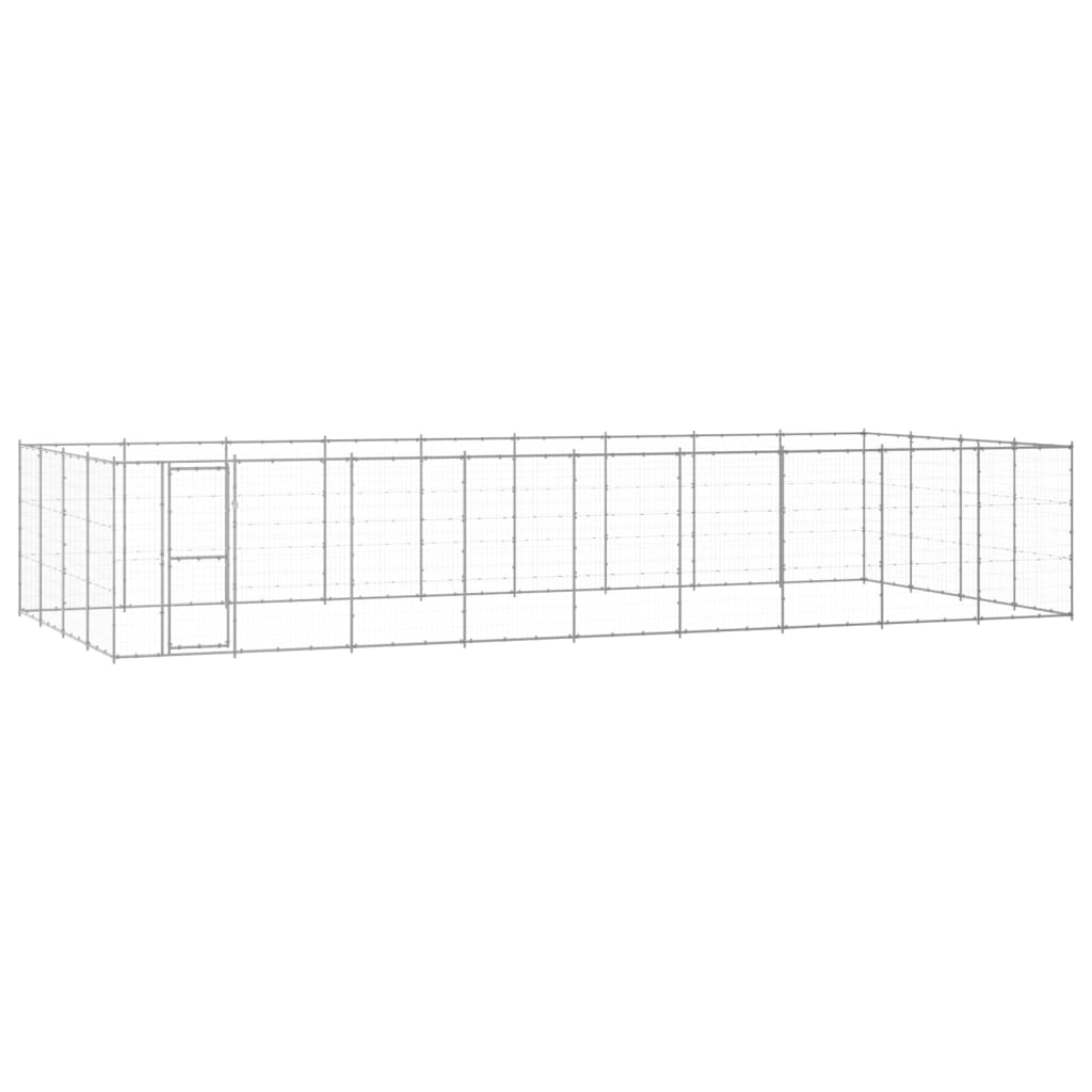 Hondenkennel 43,56 m² gegalvaniseerd staal is nu te koop bij PeponiXL, paradijselijk wonen!