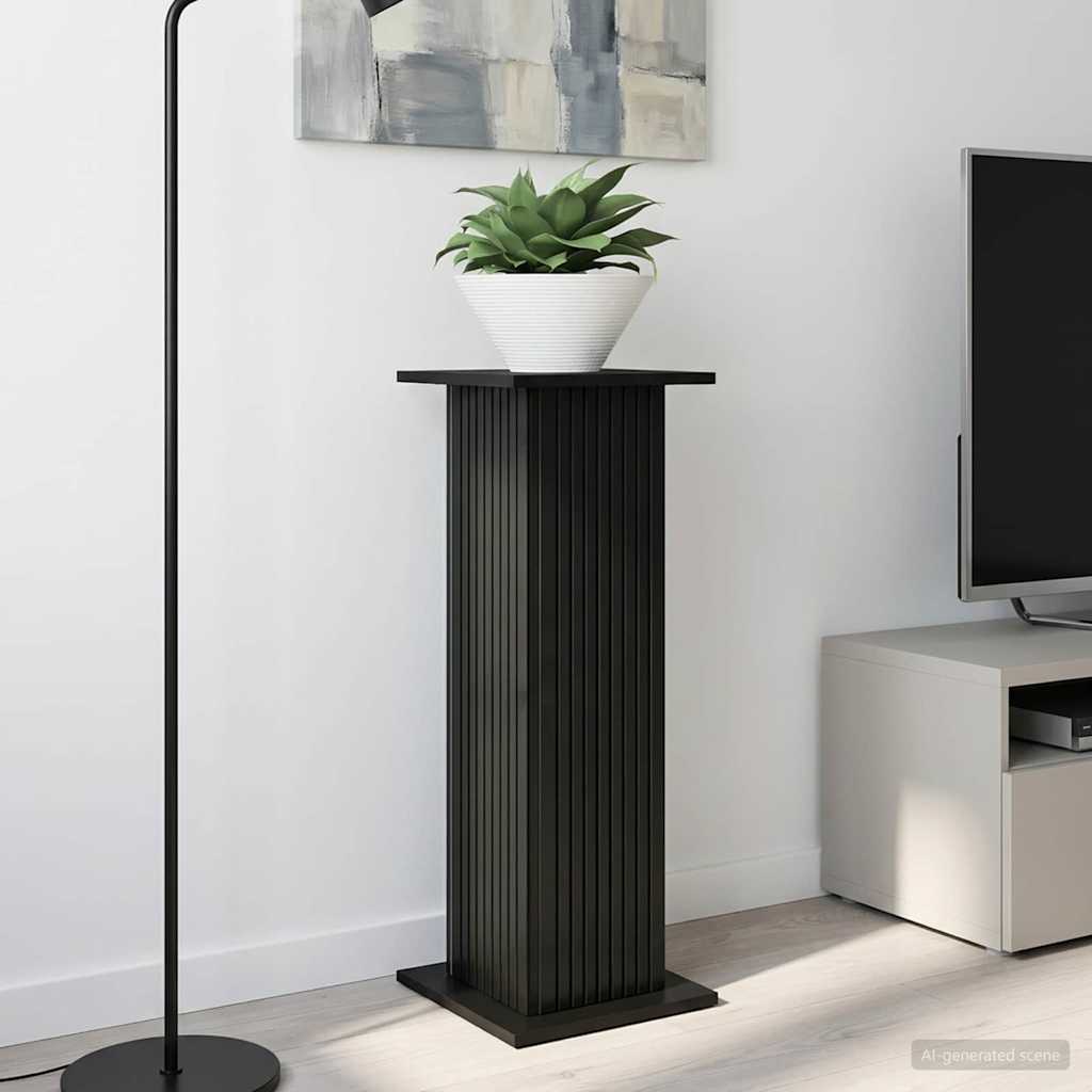 Plantenstandaard Zwart 30,5 x 30 x 80,5 cm Bewerkt hout is nu te koop bij PeponiXL, paradijselijk wonen!