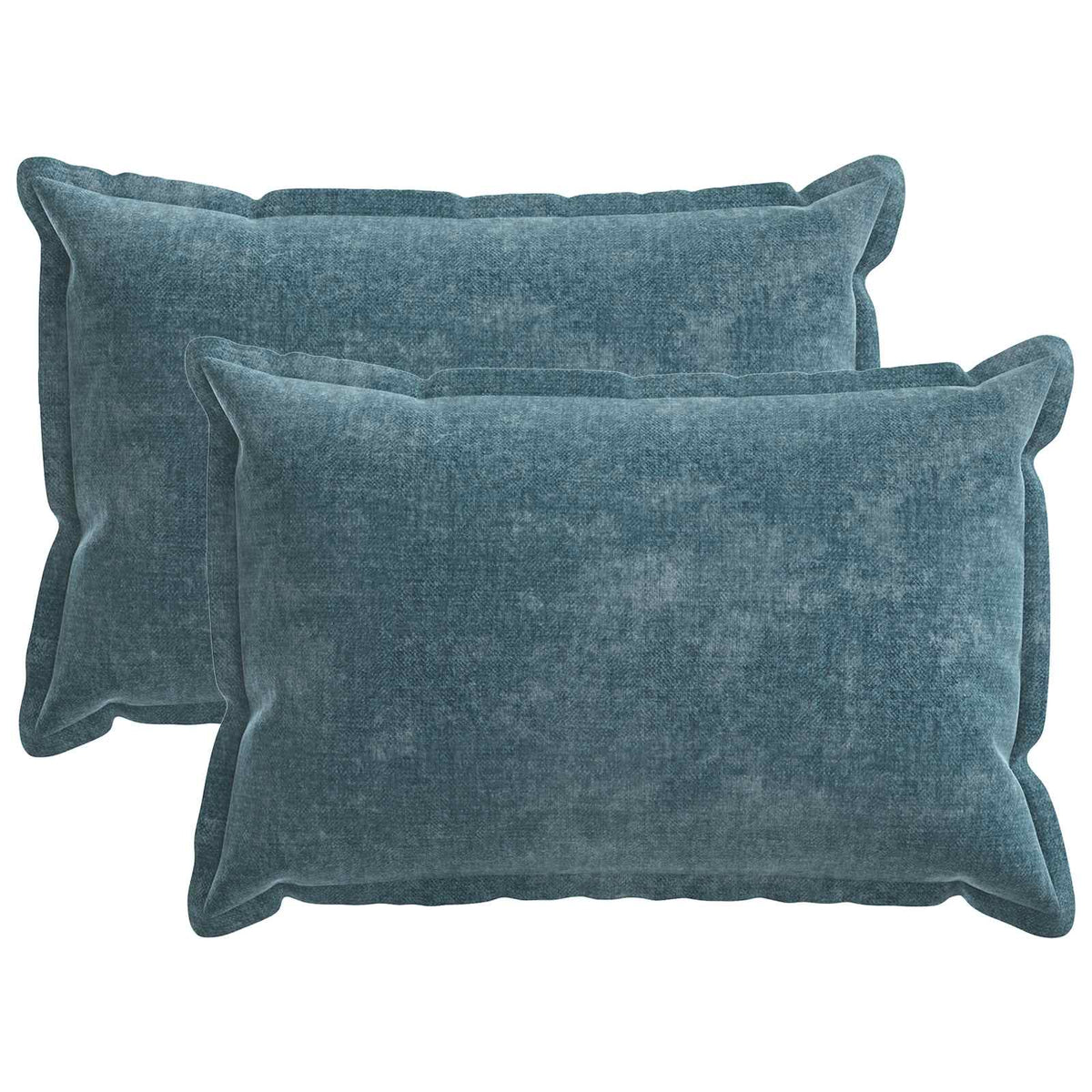 Kussensloop 2 st HOUTEN Blauw 50 x 75 cm Chenille Stof is nu te koop bij PeponiXL, paradijselijk wonen!