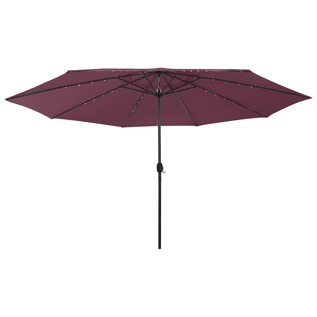 Parasol met LED-verlichting 400 cm bordeauxrood is nu te koop bij PeponiXL, paradijselijk wonen!