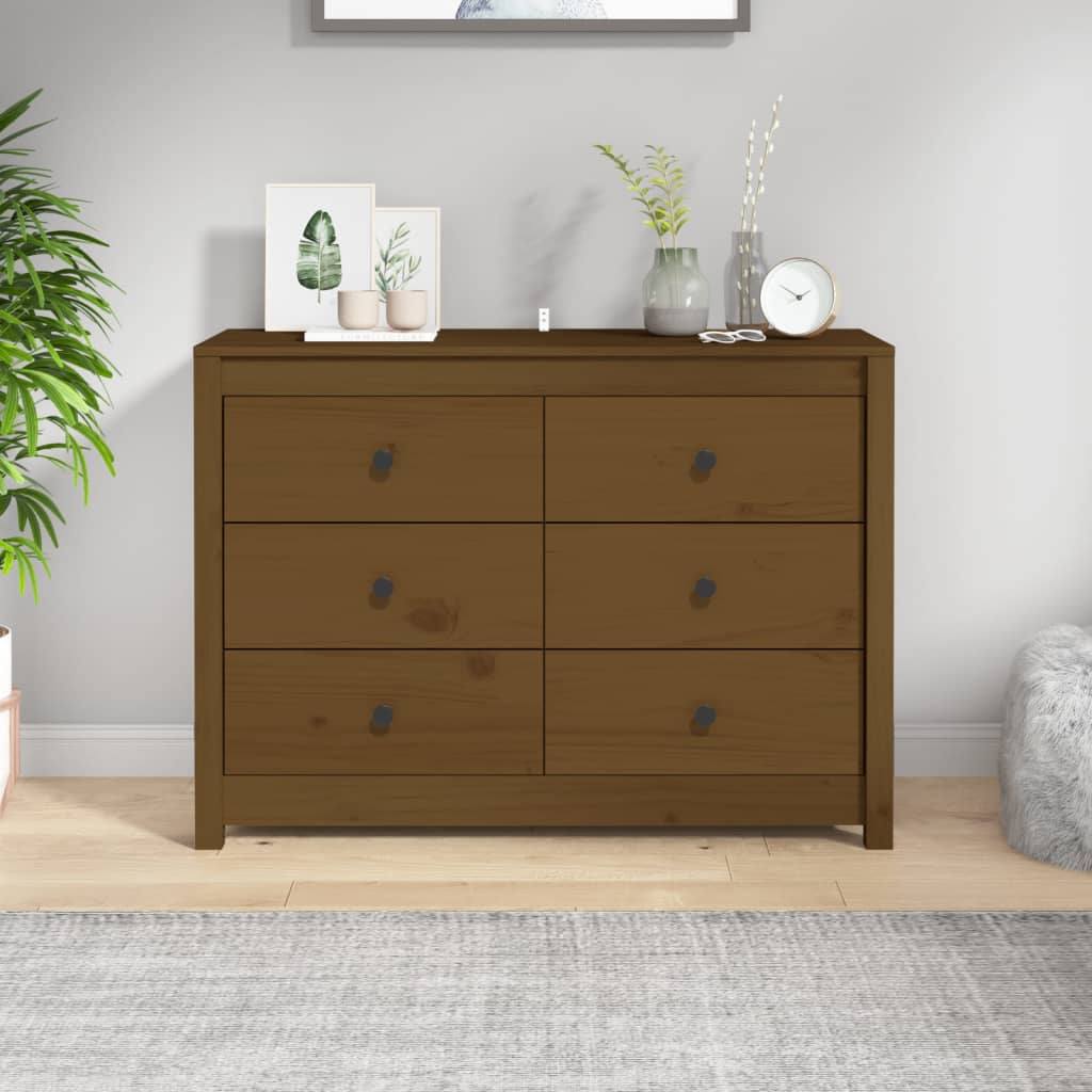 Dressoir 100x40x72 cm massief grenenhout honingbruin is nu te koop bij PeponiXL, paradijselijk wonen!