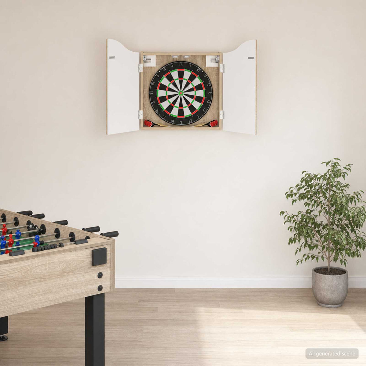 Dartbord Kabinet Sonoma Eiken 56 x 12 x 63 cm Bewerkt hout is nu te koop bij PeponiXL, paradijselijk wonen!