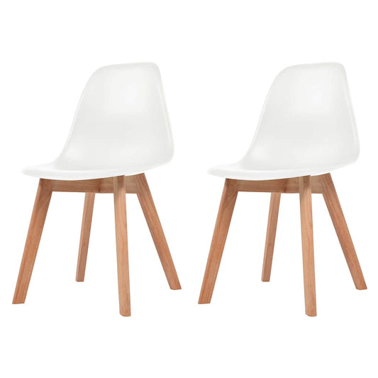 Eetkamerstoelen 2 st kunststof wit is nu te koop bij PeponiXL, paradijselijk wonen!
