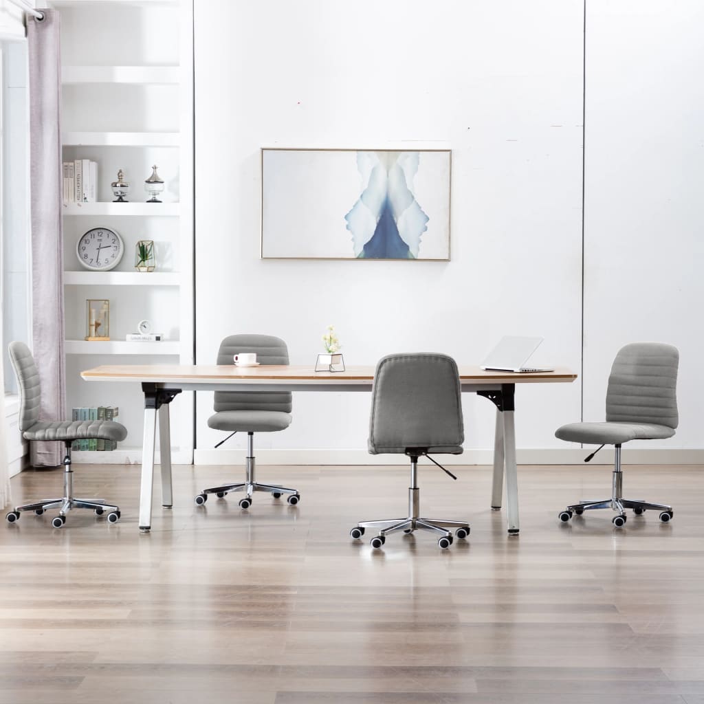 Eetkamerstoelen 4 st stof lichtgrijs is nu te koop bij PeponiXL, paradijselijk wonen!