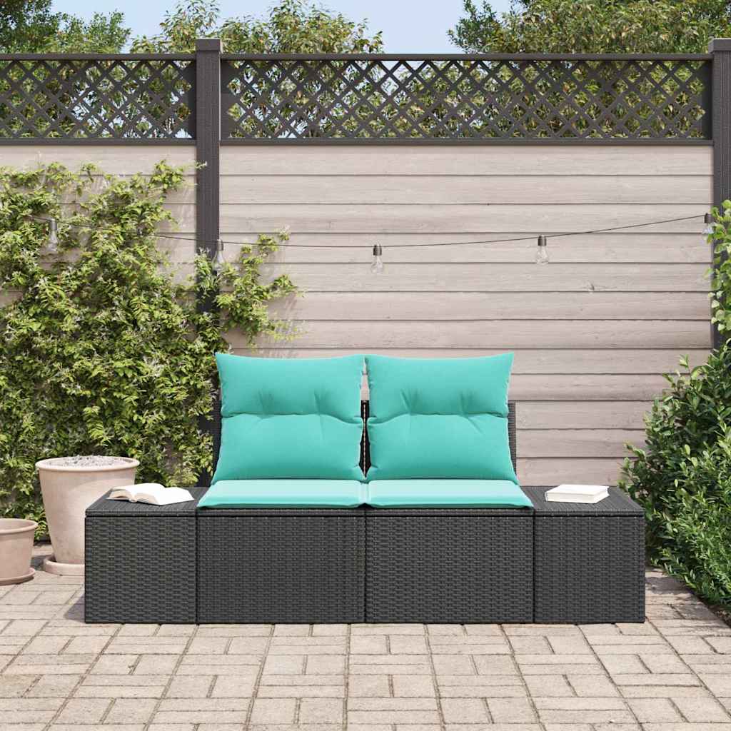 Tuinbank met kussen met opslag 184 x 62 x 69 cm poly rattan is nu te koop bij PeponiXL, paradijselijk wonen!