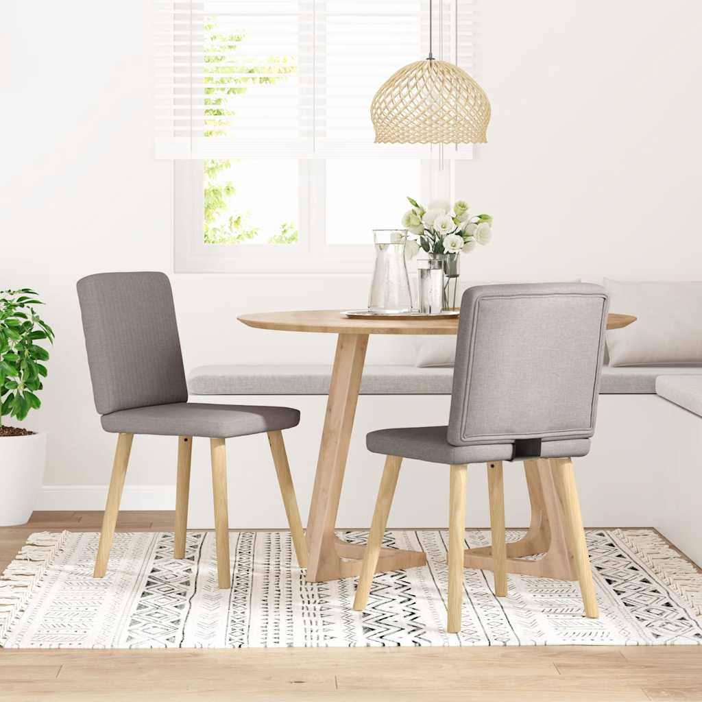 Eetkamerstoelen draaibaar 2 st stof taupe is nu te koop bij PeponiXL, paradijselijk wonen!