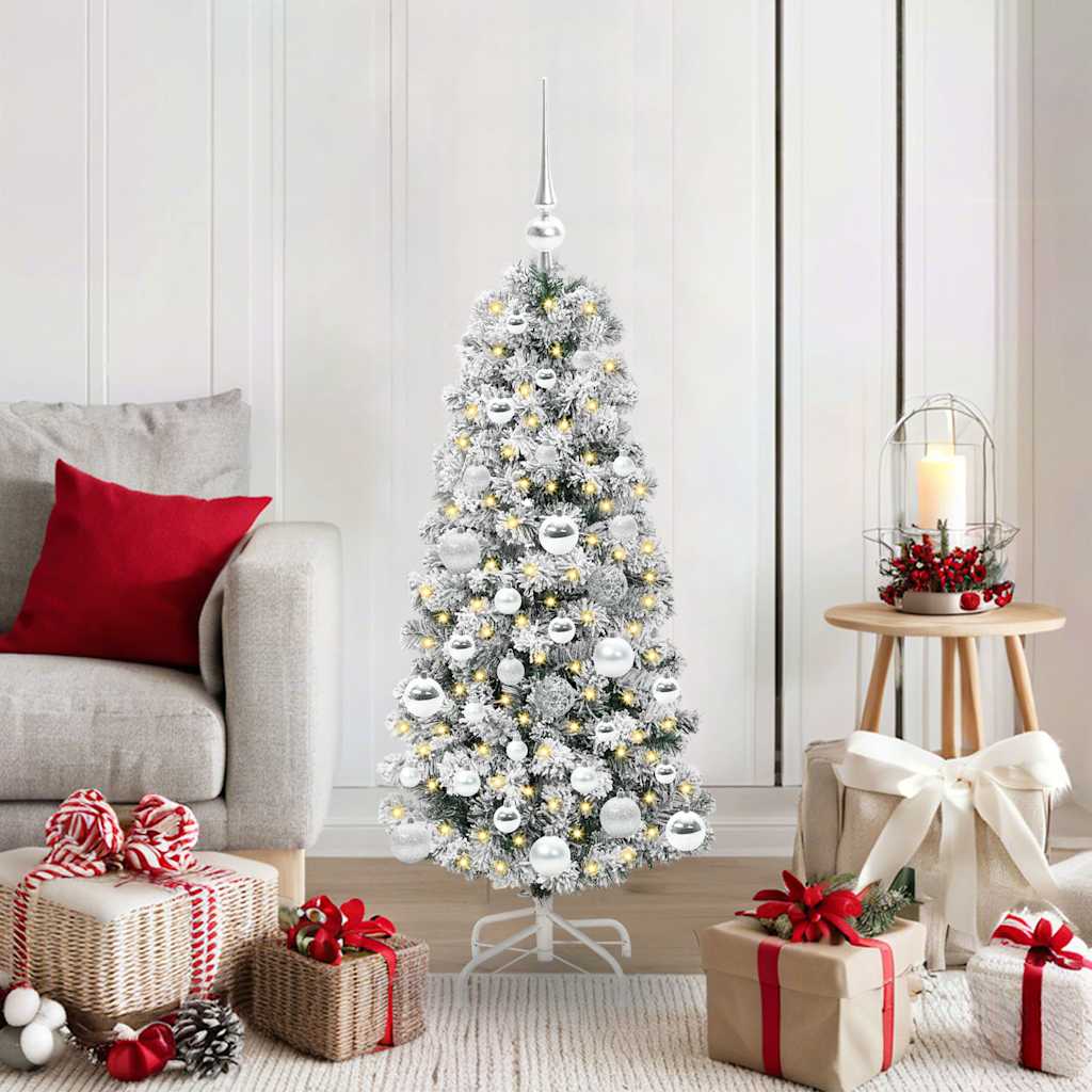 Kunstmatige Inklapbare Kerstboom Groen en Wit 120 cm is nu te koop bij PeponiXL, paradijselijk wonen!