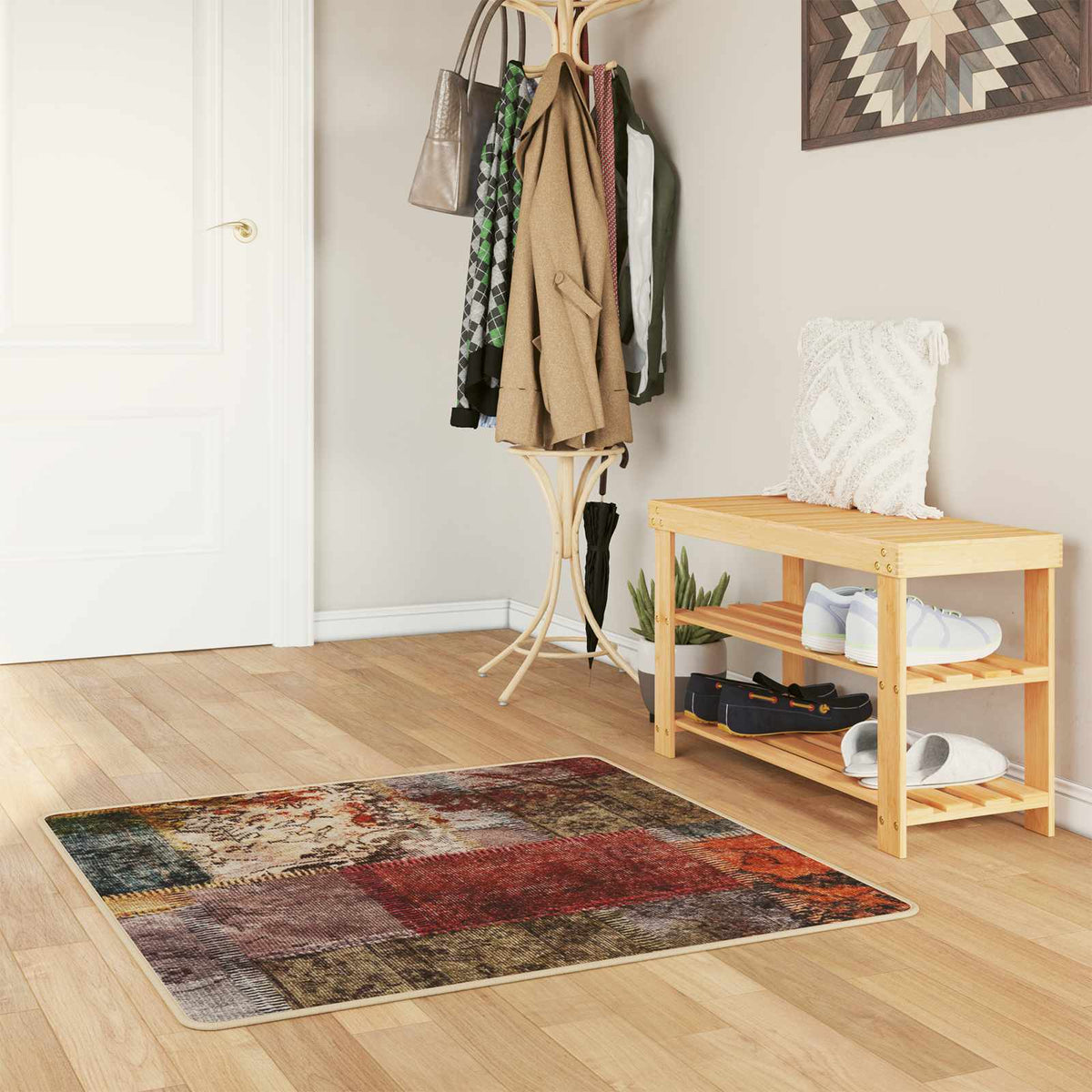 Vloerkleedloper MARSA Multikleur 100 x 100 cm Polyester en PVC is nu te koop bij PeponiXL, paradijselijk wonen!