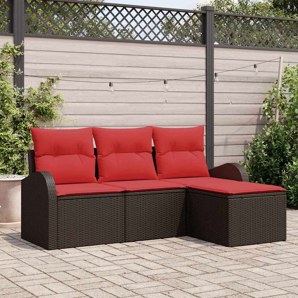 Tuin Sofa Set Bruin poly rattan is nu te koop bij PeponiXL, paradijselijk wonen!