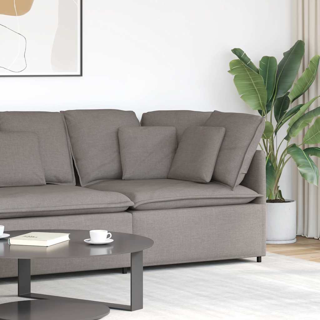 Modulaire bank hoekmodule met kussens 100 cm taupe is nu te koop bij PeponiXL, paradijselijk wonen!