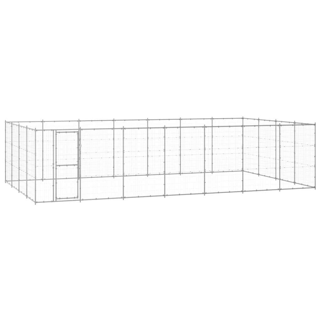 Hondenkennel 33,88 m² gegalvaniseerd staal is nu te koop bij PeponiXL, paradijselijk wonen!