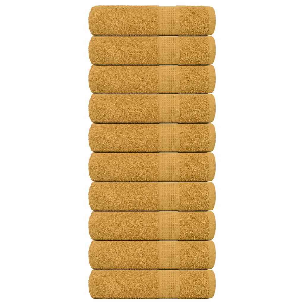 Badhanddoeken FROGN 10 st 100x150 cm 360 g/m² goud is nu te koop bij PeponiXL, paradijselijk wonen!