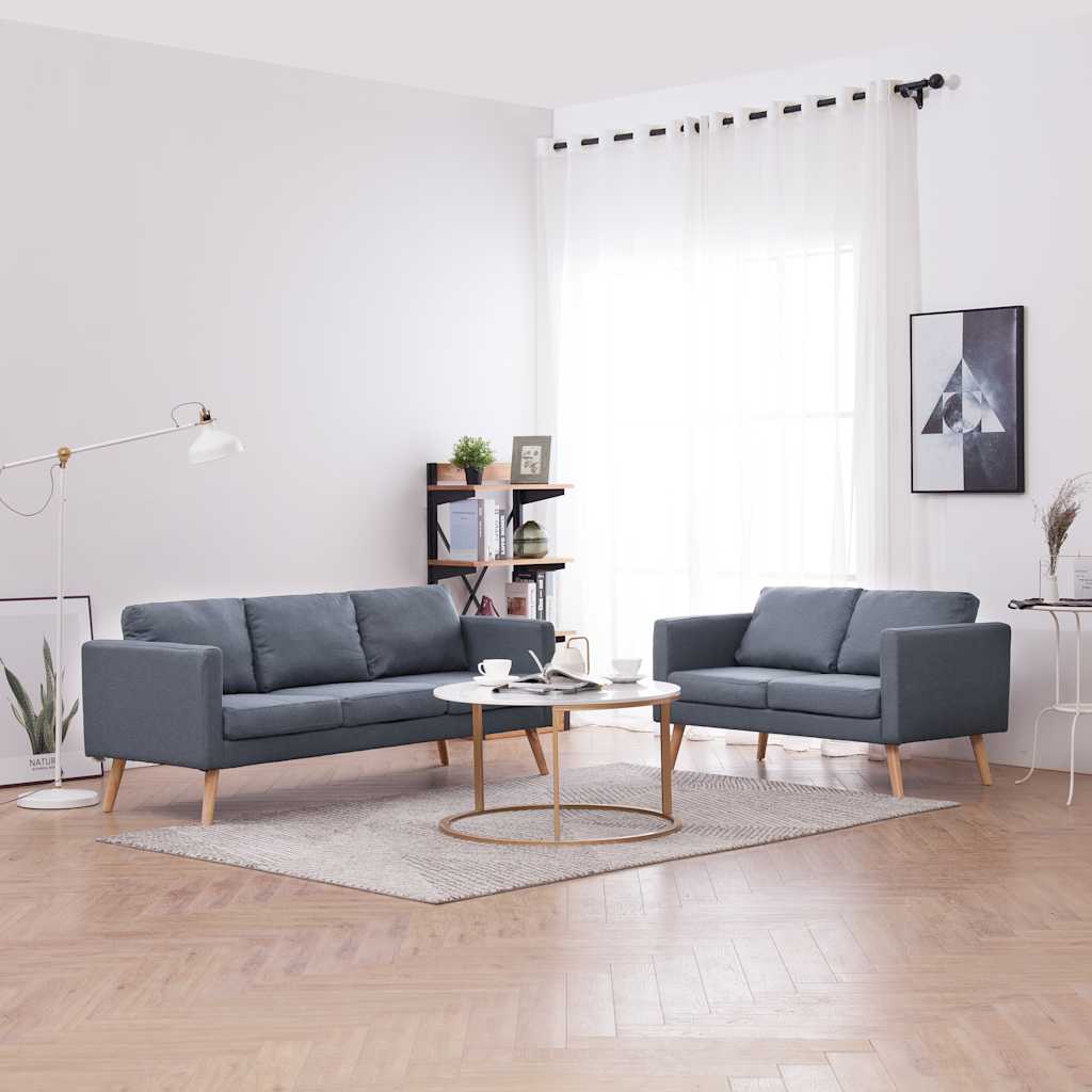 Bankstel stof donkergrijs is nu te koop bij PeponiXL, paradijselijk wonen!