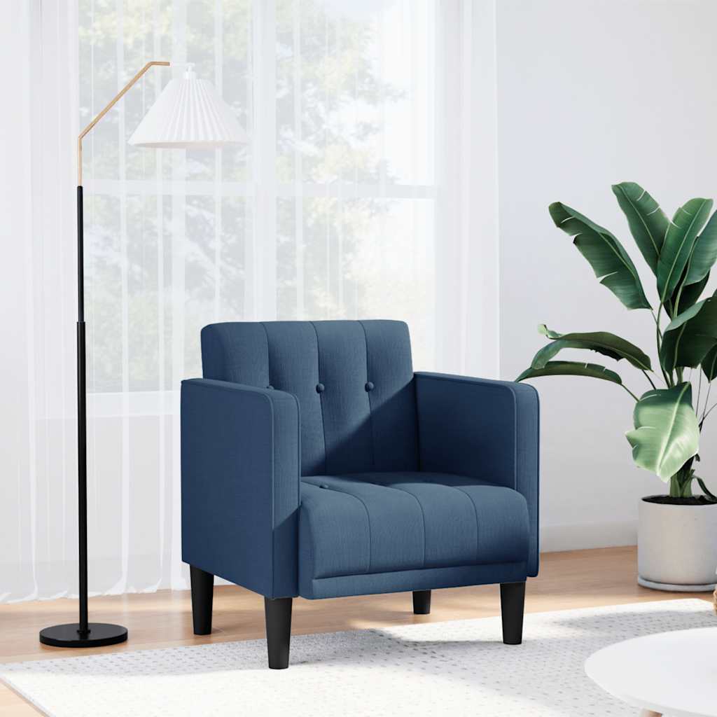 Fauteuil met armleuningen Blauw 53 cm Stof is nu te koop bij PeponiXL, paradijselijk wonen!