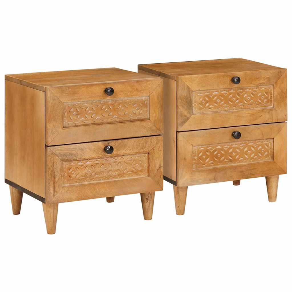 Nachtkastje met lade 2 pcs Licht Bruin 40 x 33 x 46 cm is nu te koop bij PeponiXL, paradijselijk wonen!