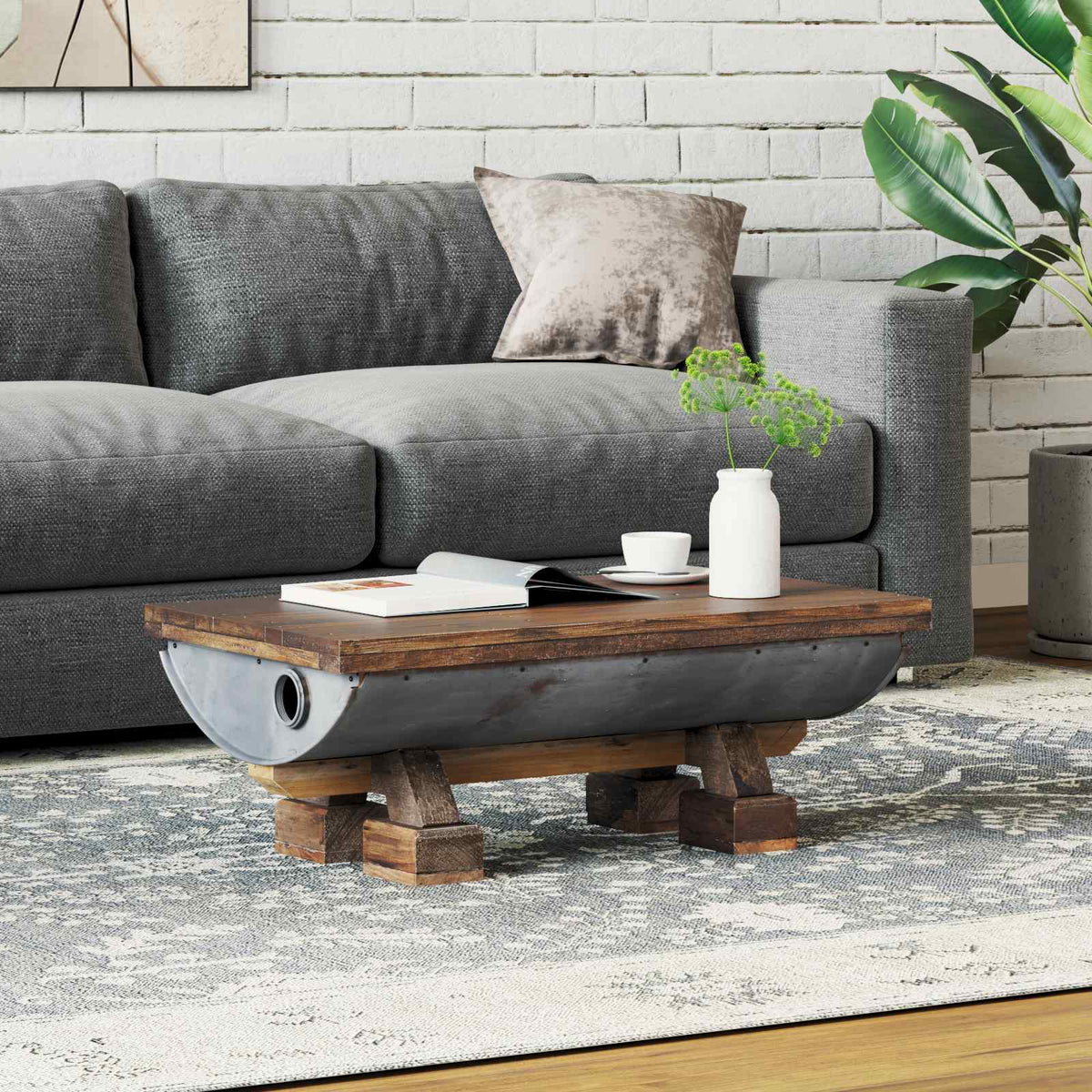 Salontafel Naturel 90 x 50 x 35 cm Hout is nu te koop bij PeponiXL, paradijselijk wonen!