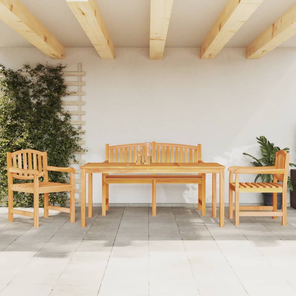 4-delige Tuinset massief teakhout is nu te koop bij PeponiXL, paradijselijk wonen!