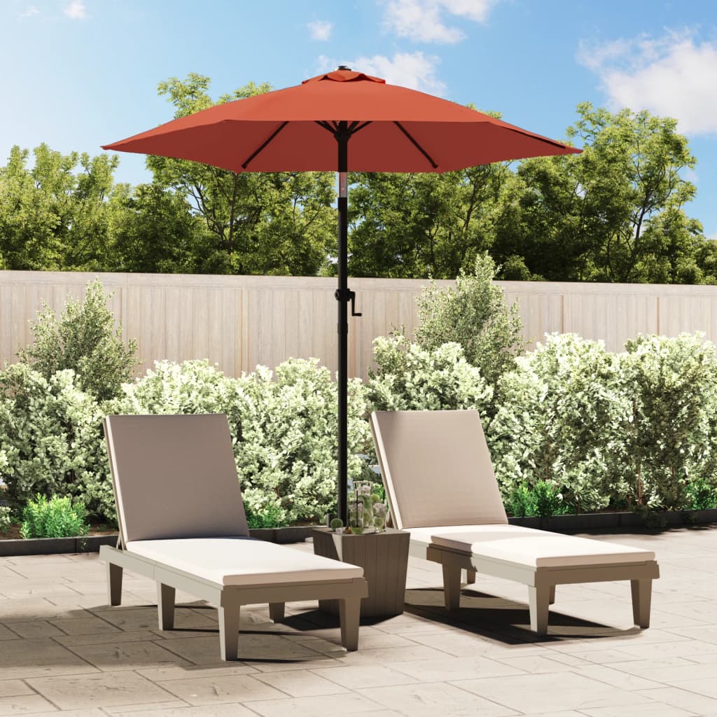 Parasol 200x224 cm aluminium terracotta is nu te koop bij PeponiXL, paradijselijk wonen!