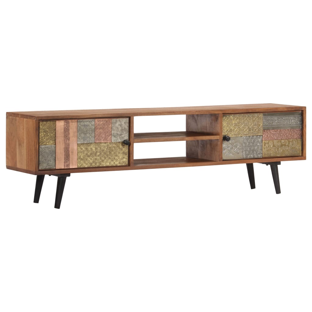 Tv-meubel 140x30x40 cm massief acaciahout is nu te koop bij PeponiXL, paradijselijk wonen!