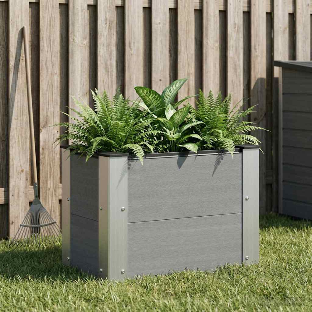 Verhoogde plantenbak Grijs 50 x 30 x 36 cm is nu te koop bij PeponiXL, paradijselijk wonen!