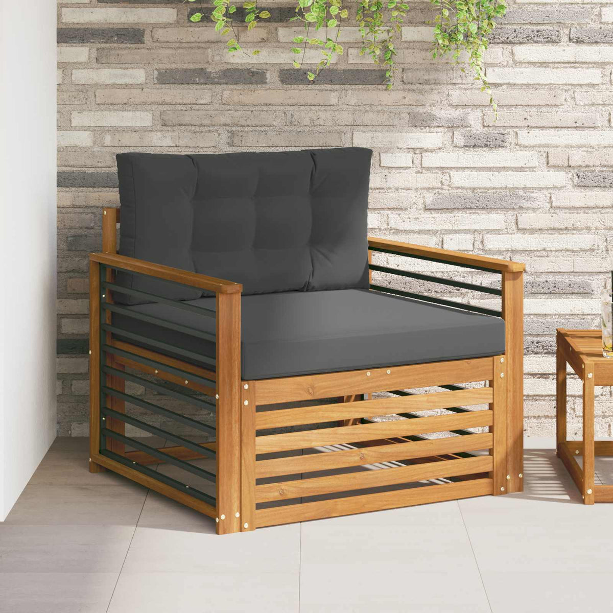 Tuinbank Massief Acaciahout en Polyester is nu te koop bij PeponiXL, paradijselijk wonen!