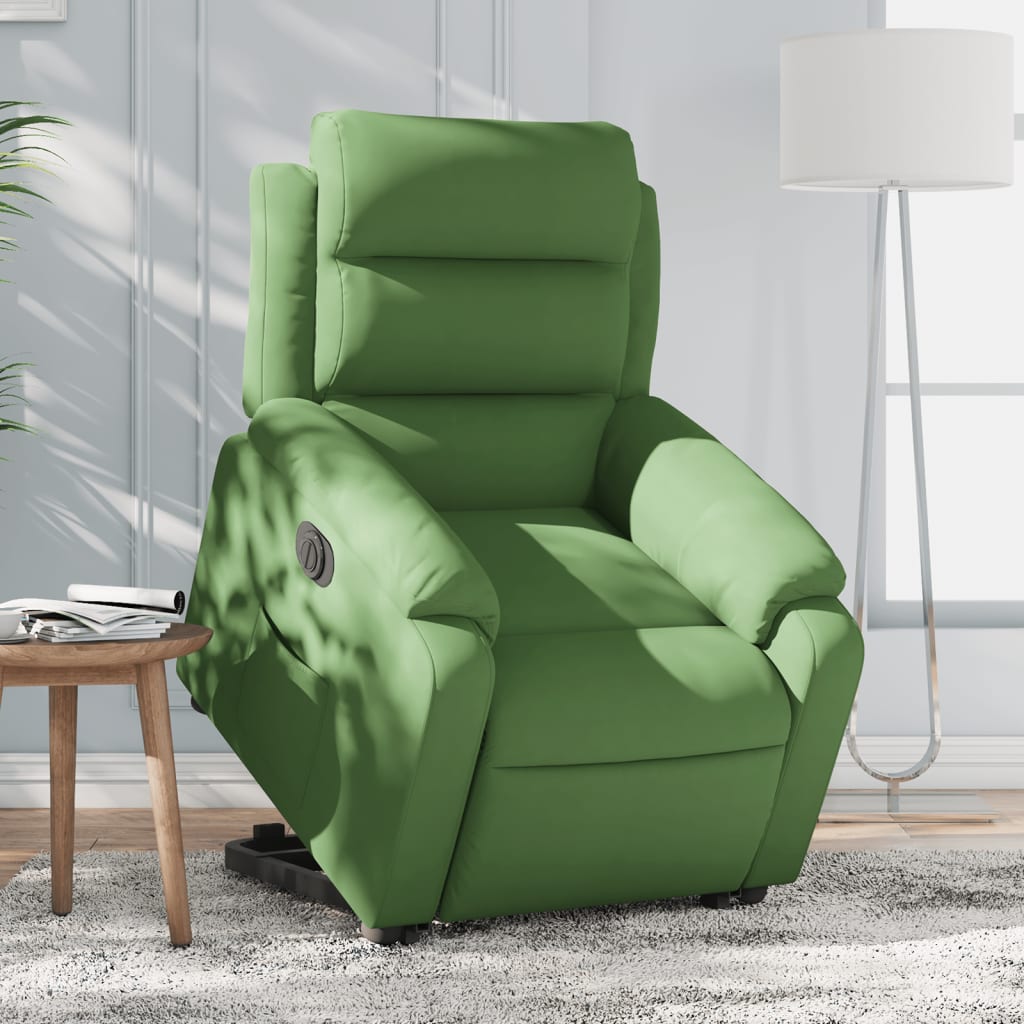 Sta-opstoel elektrisch verstelbaar fluweel lichtgroen is nu te koop bij PeponiXL, paradijselijk wonen!