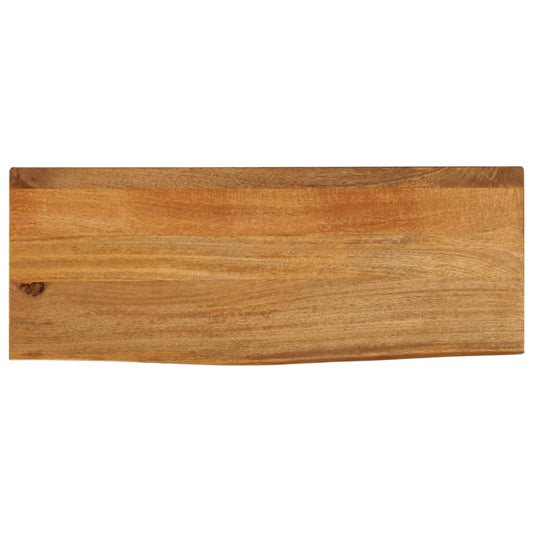 Tafelblad met natuurlijke rand 90x20x3,8 cm massief mangohout is nu te koop bij PeponiXL, paradijselijk wonen!