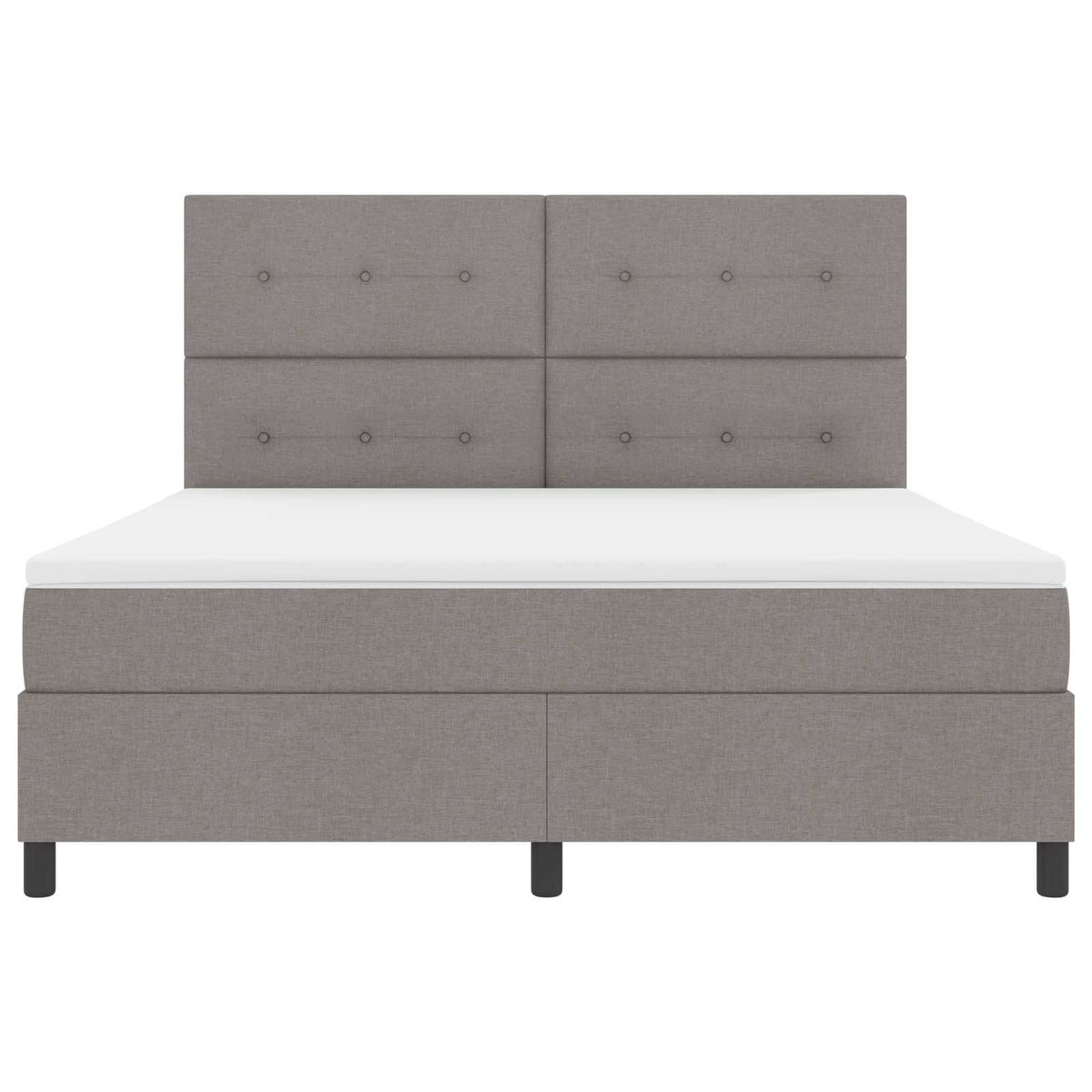 Boxspring bed met matras met LED Taupe 180 x 200 cm Stof is nu te koop bij PeponiXL, paradijselijk wonen!