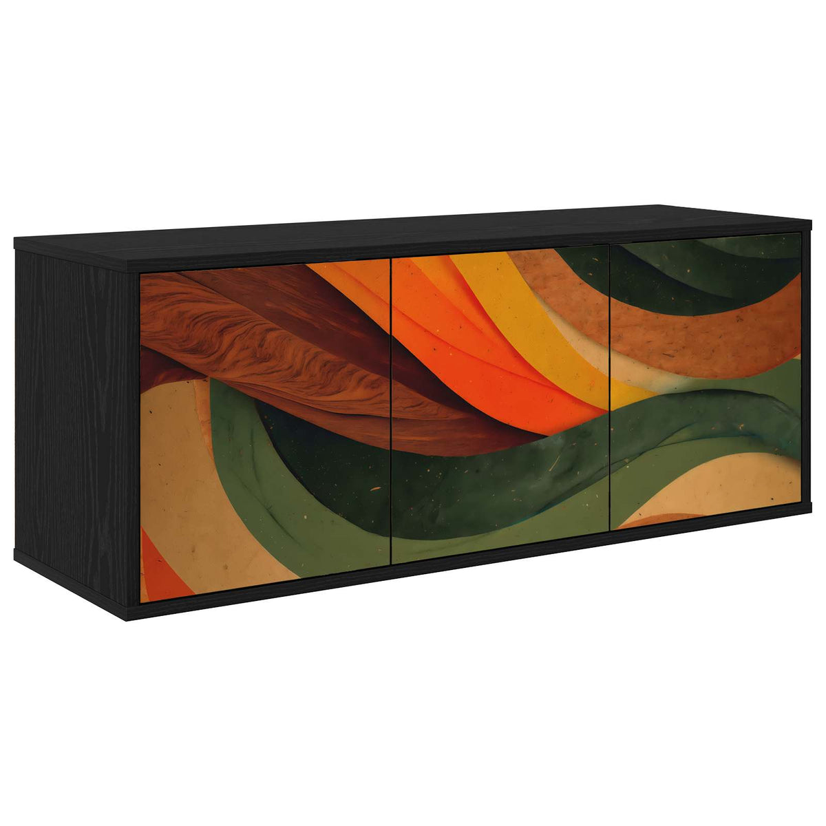 Wandgemonteerd tv-meubel BONN 102 x 33 x 40 cm Zwart eiken is nu te koop bij PeponiXL, paradijselijk wonen!