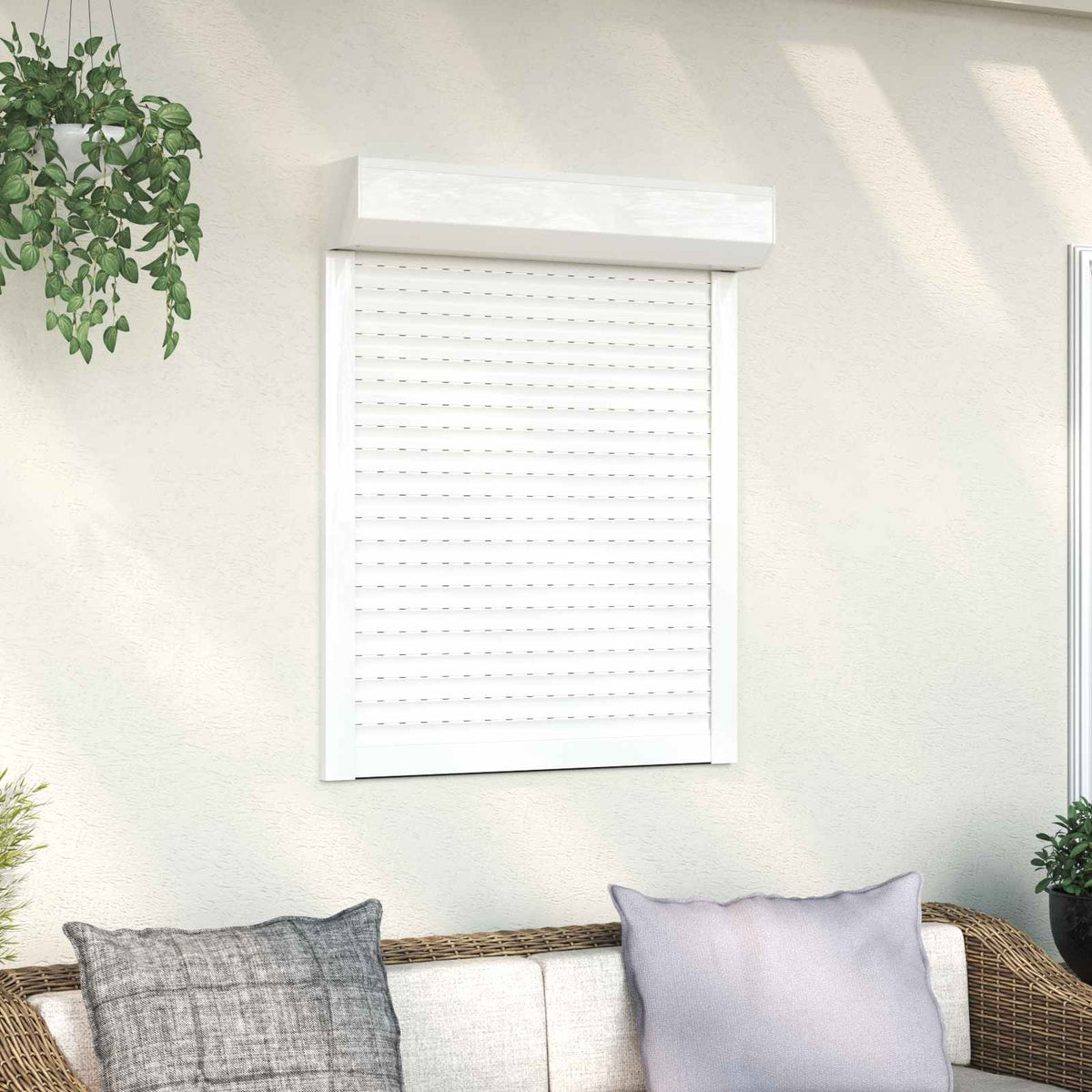 Roljaloezie Wit 80 x 100 cm Aluminium en Polyurethaan is nu te koop bij PeponiXL, paradijselijk wonen!