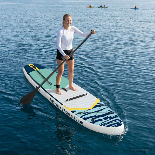 SUP Board met zitplaats 2-in-1 APEX 305 x 76 x 15 cm Blauw voor is nu te koop bij PeponiXL, paradijselijk wonen!