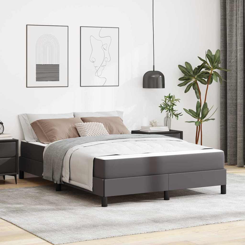 Bedframe met matras Grijs 140 x 200 cm Stof is nu te koop bij PeponiXL, paradijselijk wonen!