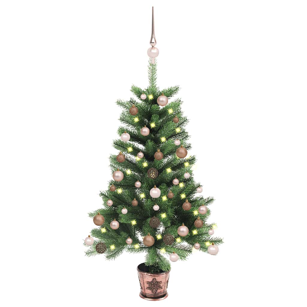 Kunstkerstboom met verlichting en kerstballen 65 cm groen is nu te koop bij PeponiXL, paradijselijk wonen!