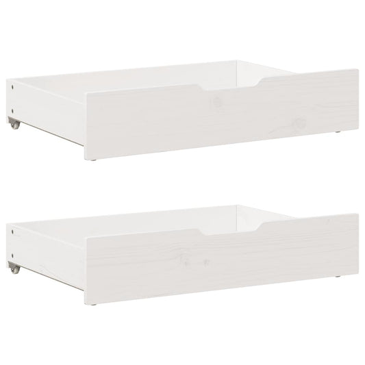 Bedlades 2 st 80x55x17 cm massief grenenhout wit is nu te koop bij PeponiXL, paradijselijk wonen!
