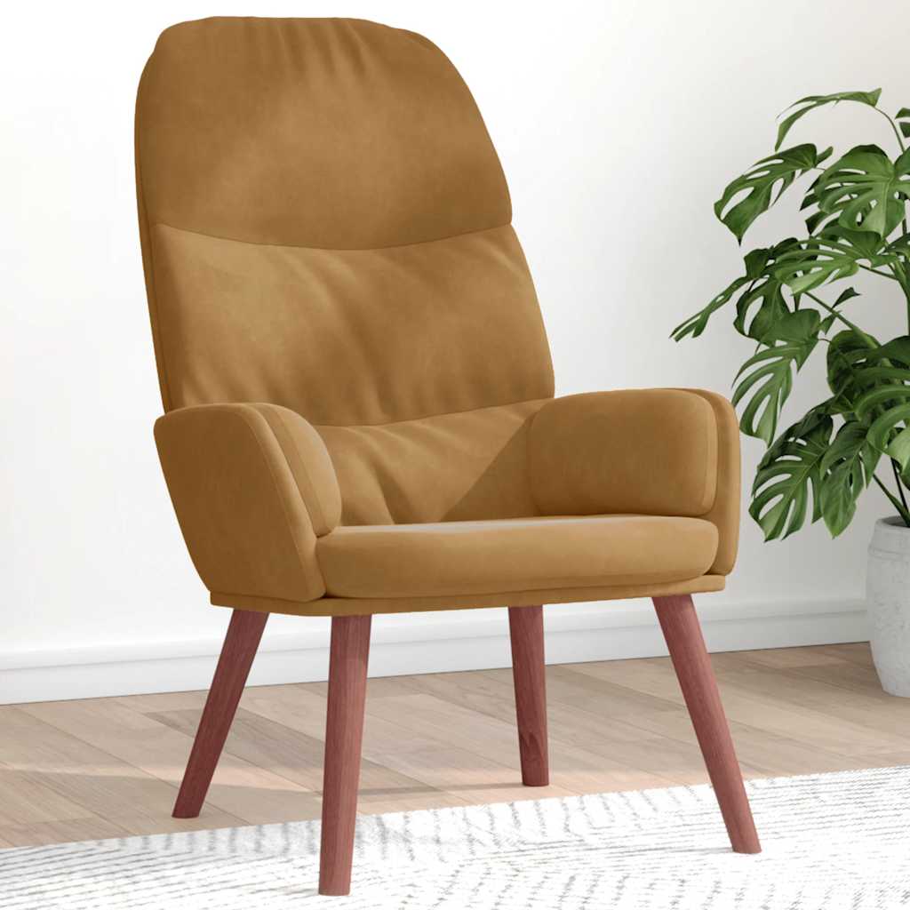 Relaxstoel fluweel bruin is nu te koop bij PeponiXL, paradijselijk wonen!