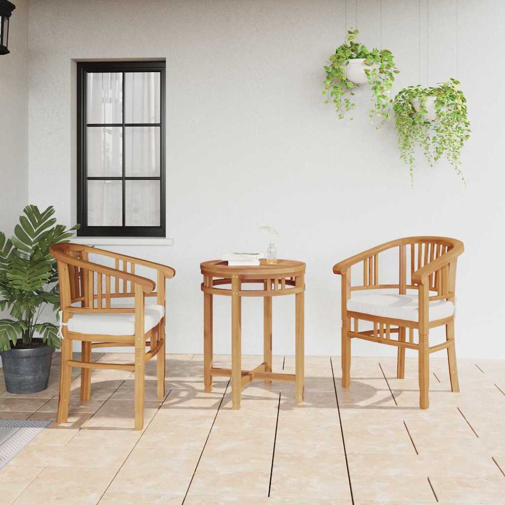 Stoel met kussen 2 pcs Bruin 63 x 58 x 89 cm Massief Teakhout is nu te koop bij PeponiXL, paradijselijk wonen!