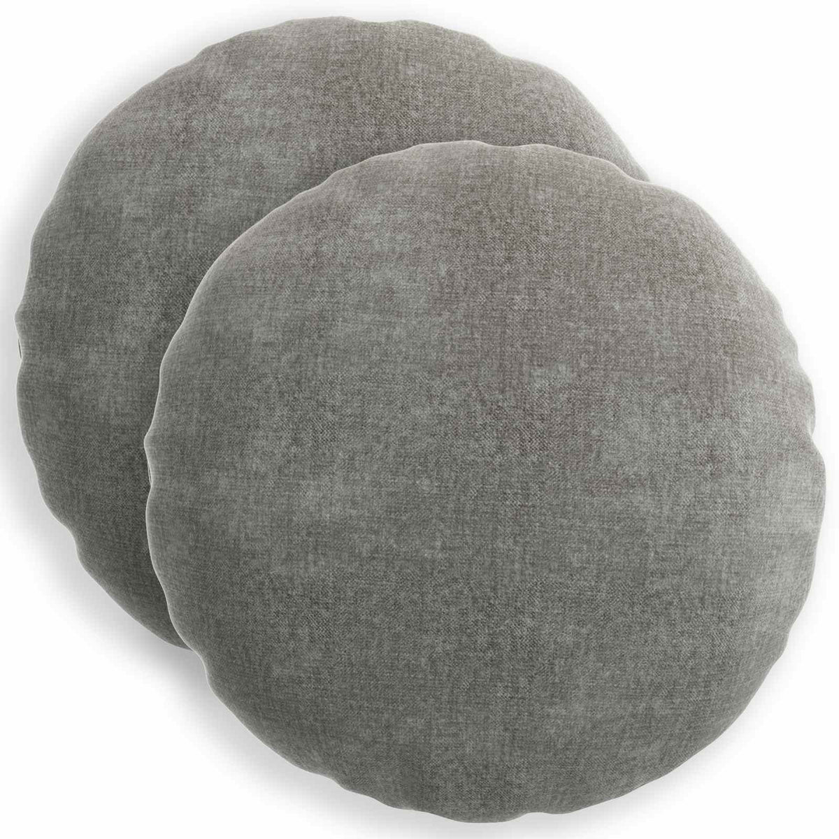 Kussensloop 2 st HEERLEN Donkergrijs Ø 40 cm Chenille Stof is nu te koop bij PeponiXL, paradijselijk wonen!
